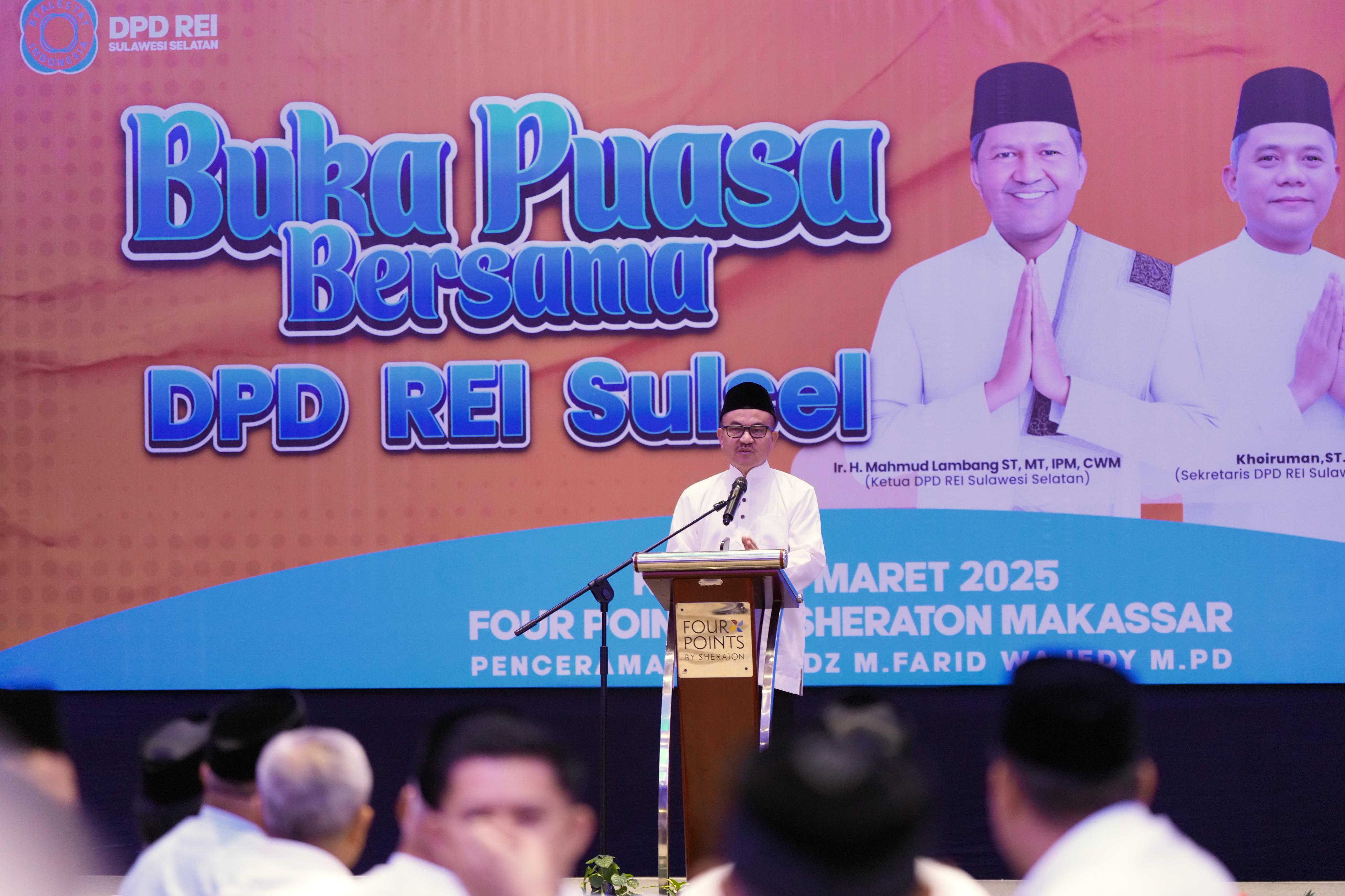 Hadiri Buka Puasa REI Sulsel, Sekda Jufri Rahman Sampaikan Terima Kasih atas Dukungan REI ke Pemerintah