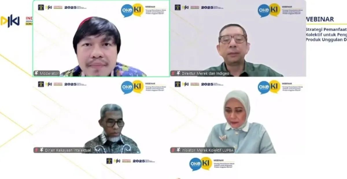 Webinar OKE KI Kemenkum: Dukungan Konkret Bagi Pengembangan Produk Unggulan Daerah