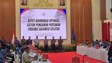 Pemprov Sulsel Gelar Rakor Optimasi Sistem Pengairan Pertanian 2025. Ini Harapan Pj Walikota Palopo