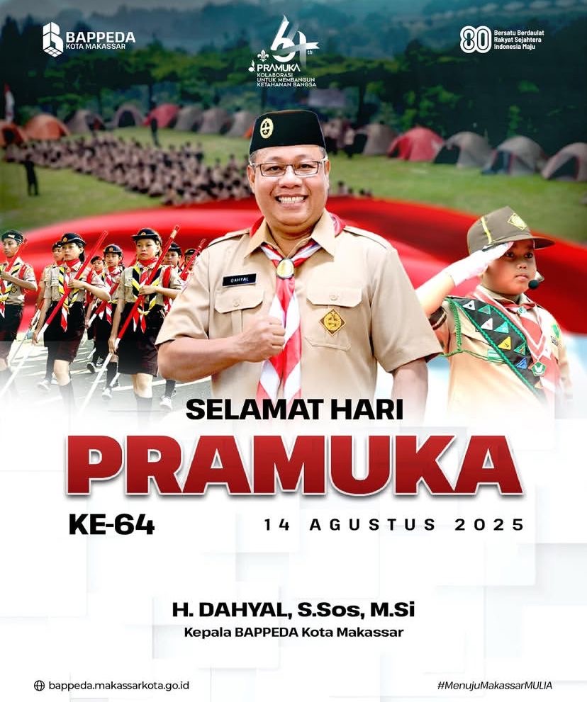 Bappeda Makassar Ucapkan Selamat Hari Pramuka ke-64