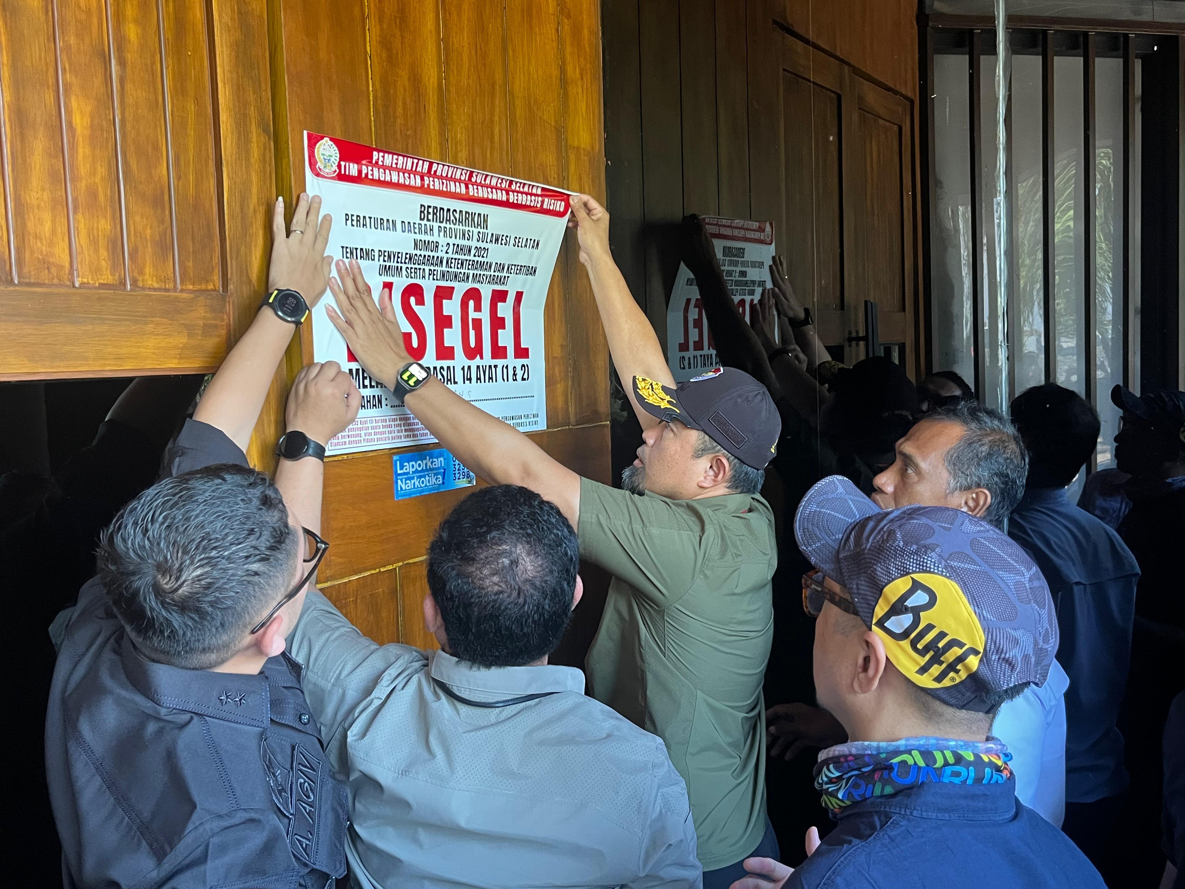 Pemprov Sulsel Tindak Tegas Tujuh Tempat Hiburan Malam Tak Berizin di Makassar