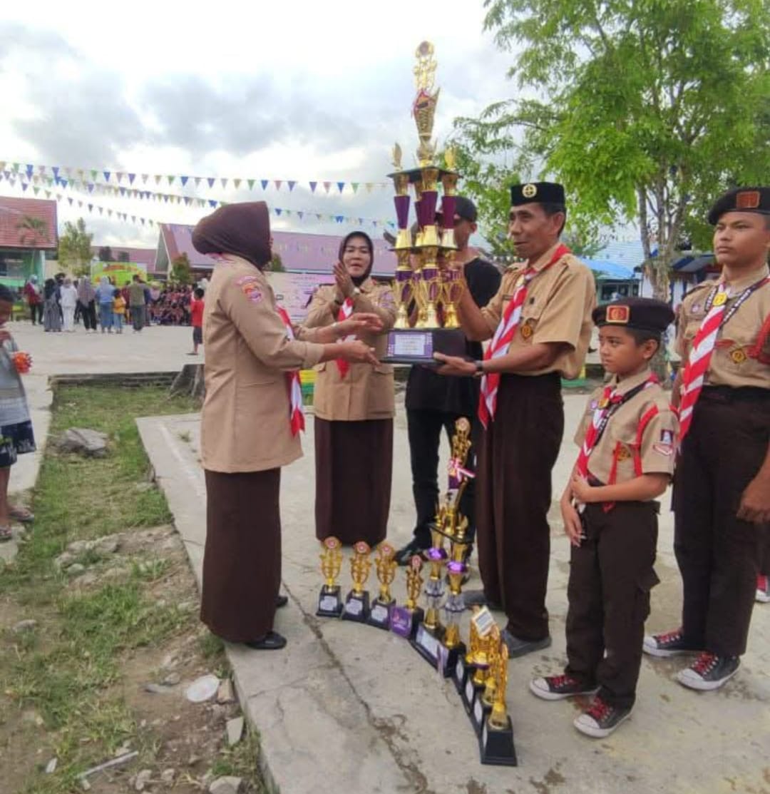 SDN No. 16 Kabupaten Pinrang Raih Juara Umum Pertama di Lomba Pramuka SMPN 3 Pinrang