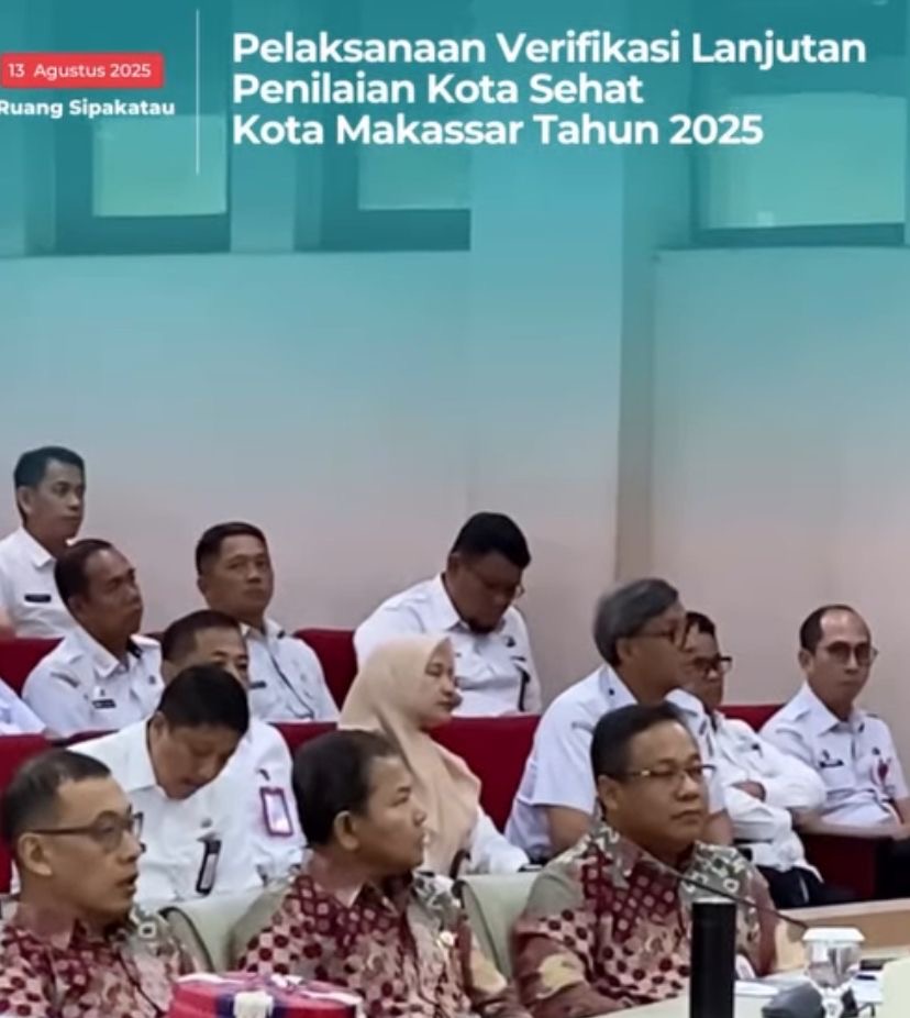 Beppeda Gelar Pertemuan Verifikasi Lanjutan Penilaian Kota Sehat Makassar 2025