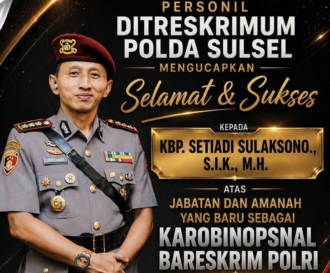 DITRESKRIMUM POLDA SULSEL LEPAS KOMBES SETIADI SULAKSONO MENUJU BARESKRIM POLRI, APRESIASI ATAS DEDIKASI DAN PENGABDIAN