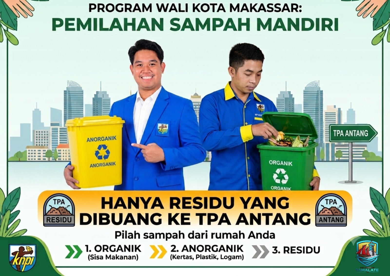 KNPI Tamalate Dukung Program Wali Kota Makassar dalam Pemilahan Sampah, Siap Jadi Pelopor Edukasi Lingkungan