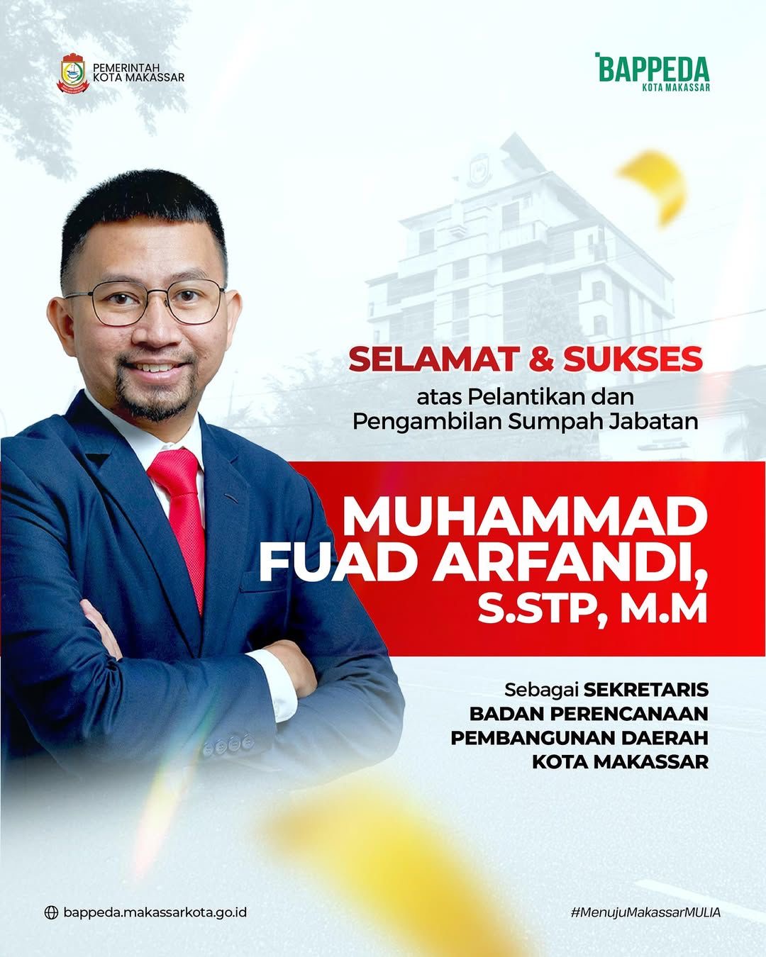 Wujudkan Pembangunan Strategis dan Inovatif, Muhammad Fuad Arfandi Dilantik Sebagai Sekretaris Bappeda Makassar