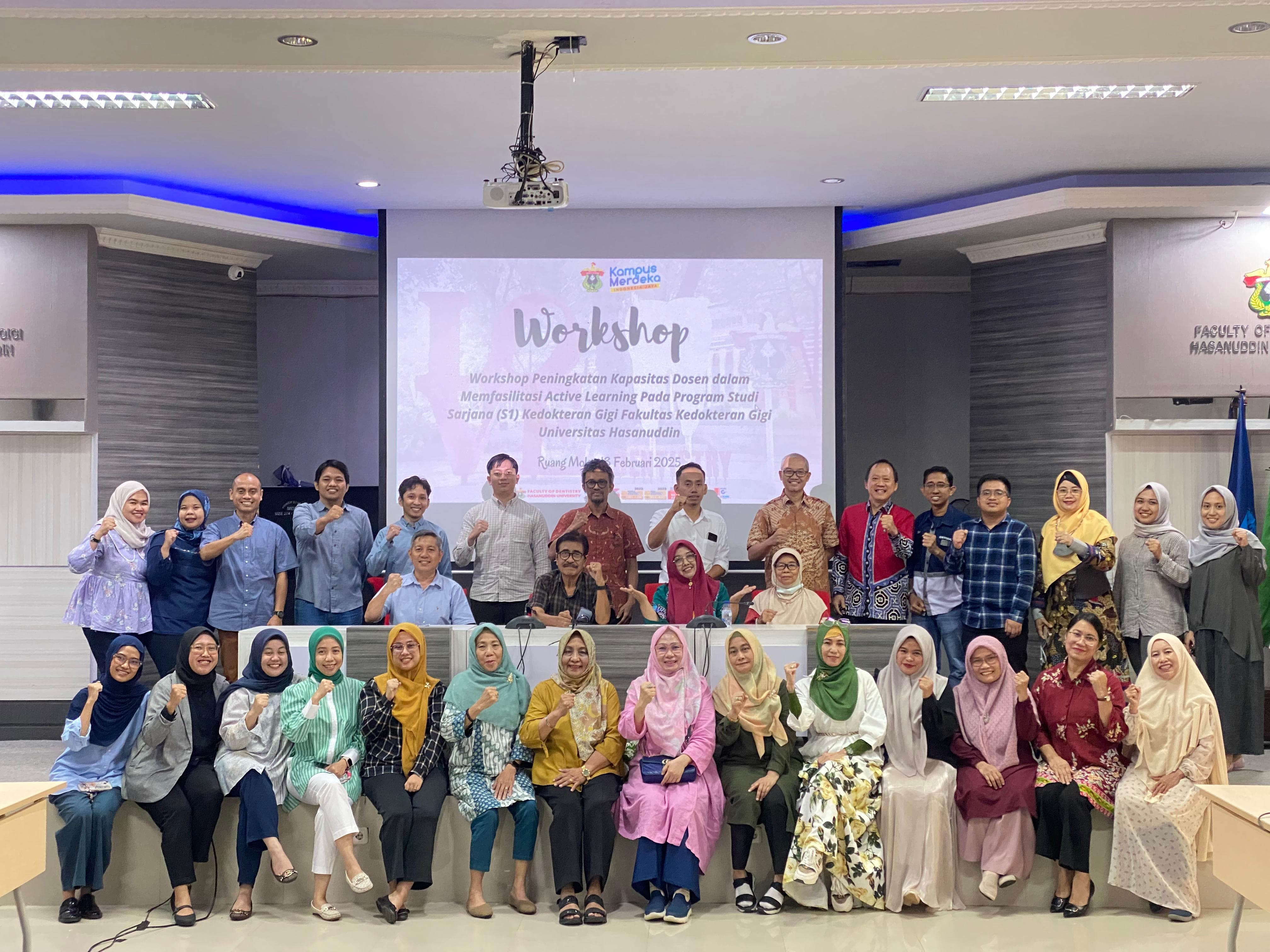 Tingkatkan Kualitas Pembelajaran, FKG Unhas Gelar Workshop Peningkatan Kapasitas Dosen dalam Memfasilitasi Active Learning