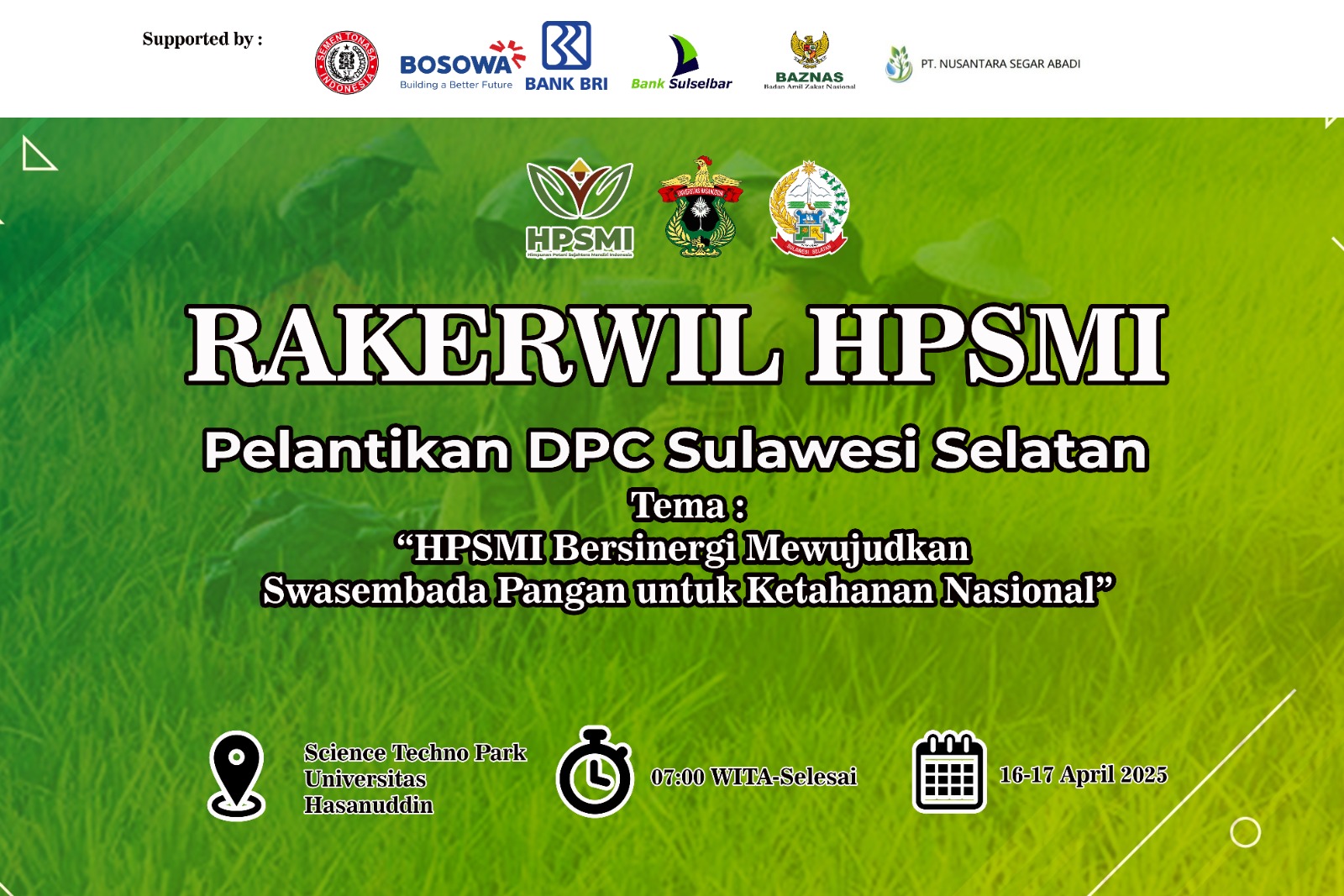 HPSMI Sulsel Gelar Rakerwil Perdana dan Lantik 24 DPC: Dorong Swasembada Pangan Nasional