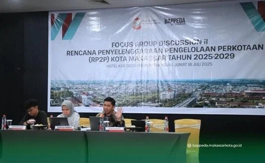 Gelar FGD Kedua RP2P 2025–2029, Bappeda Makassar Bahas Arah Strategis Pembangunan Perkotaan