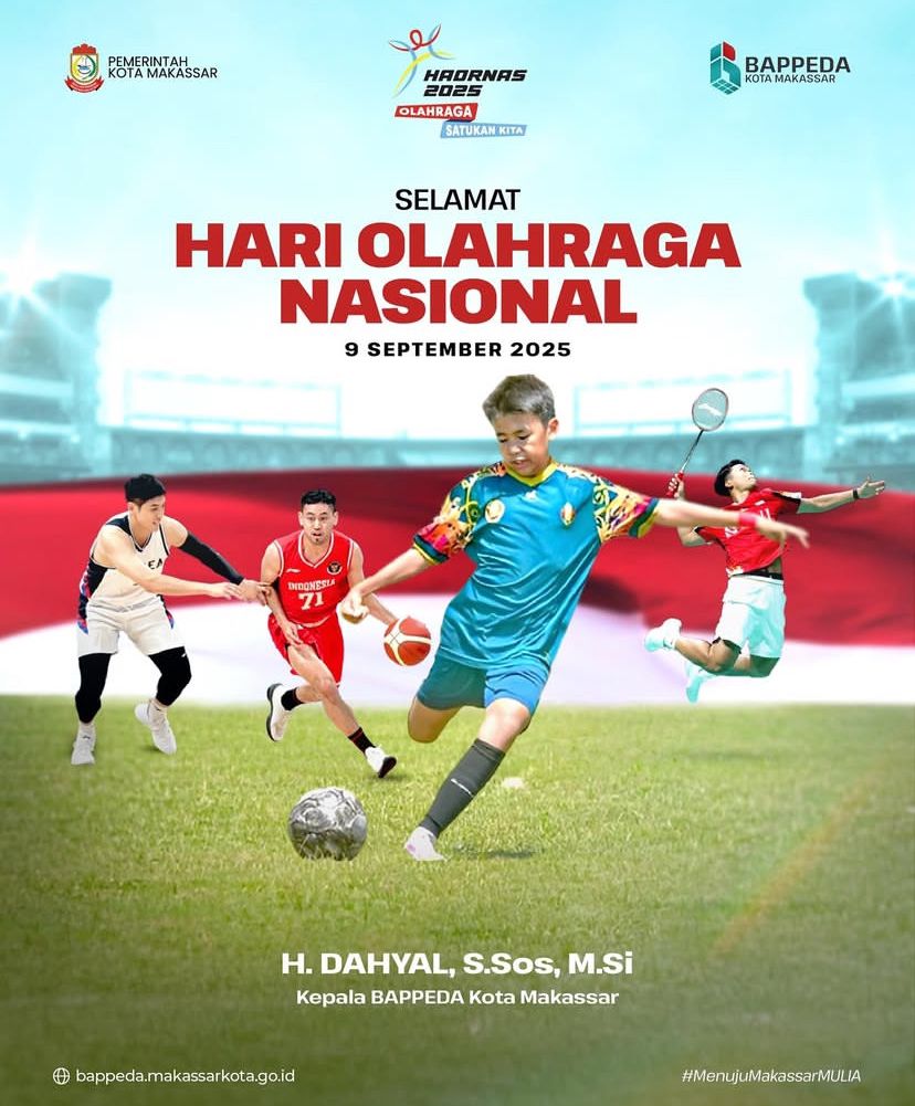Bappeda Ucapkan Selamat Hari Olahraga Nasional Ke 42