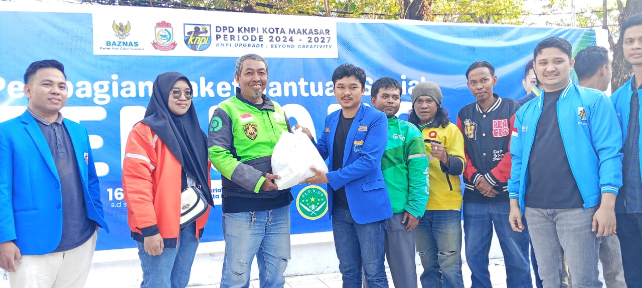 OKP turut Jalan salurkan Sembako ke Pada Ratusan Ojol