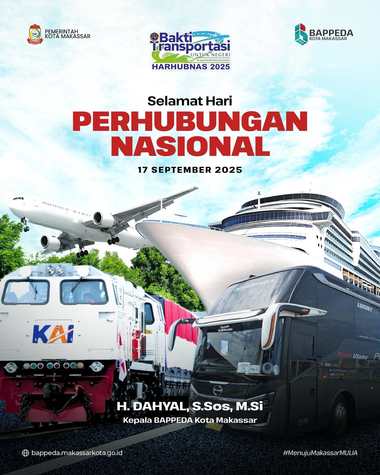 Bappeda Ucapkan Selamat Hari Perhubungan Nasional Tahun 2025