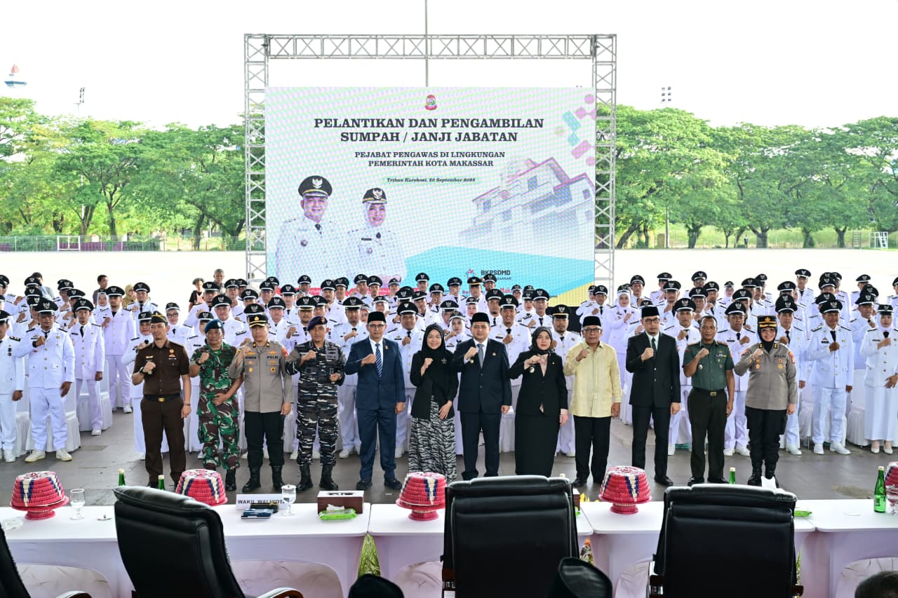 Wali Kota Makassar Lantik 263 Pejabat Baru, Perkuat Visi Nawacita MULIA