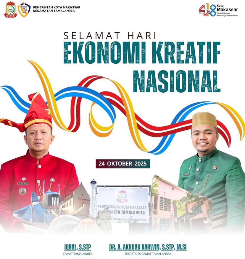 Kecamatan Tamalanrea Ucapkan Selamat Hari Ekonomi Kreatif Nasional 2025