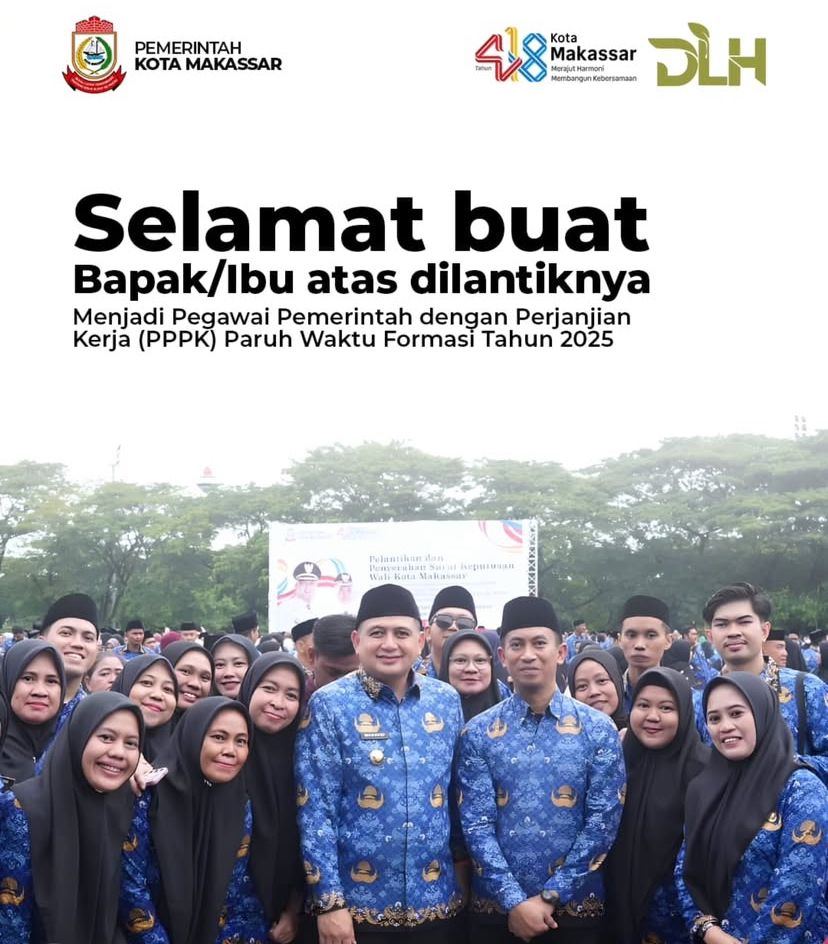 Pelantikan PPPK Paruh Waktu Dinas Lingkungan Hidup Kota Makassar Tahun 2025