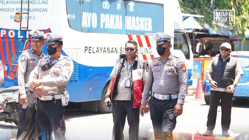 Bapenda Bekerjasama Dengan Polres Pelabuhan Lakukan Penertiban Kendaraan Bermotor di Wilayah Makassar