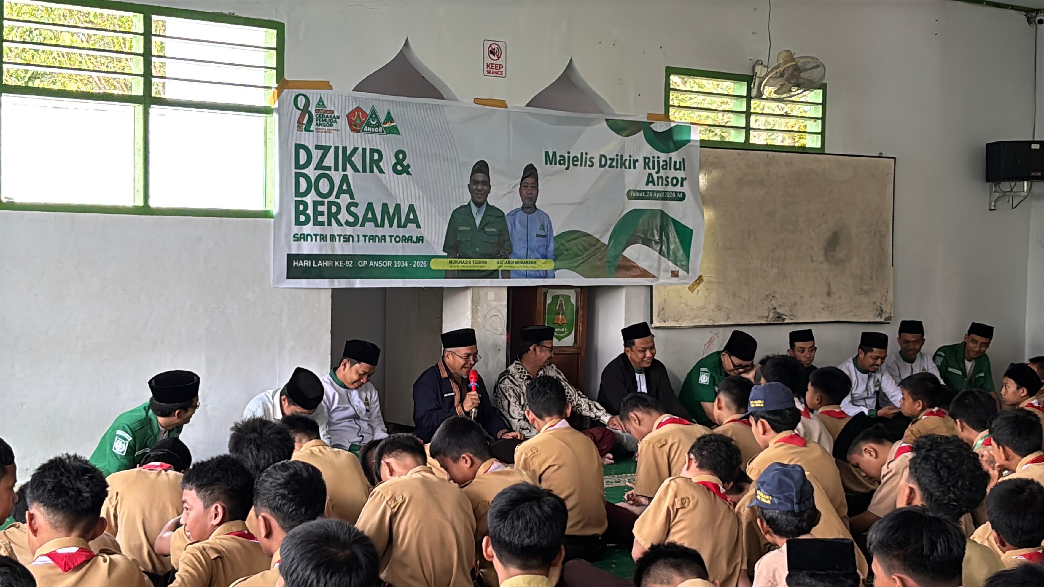MDS Rijalul Ansor Toraya Gelar Dzikir dan Doa Bersama Dalam Rangka Harlah GP Ansor