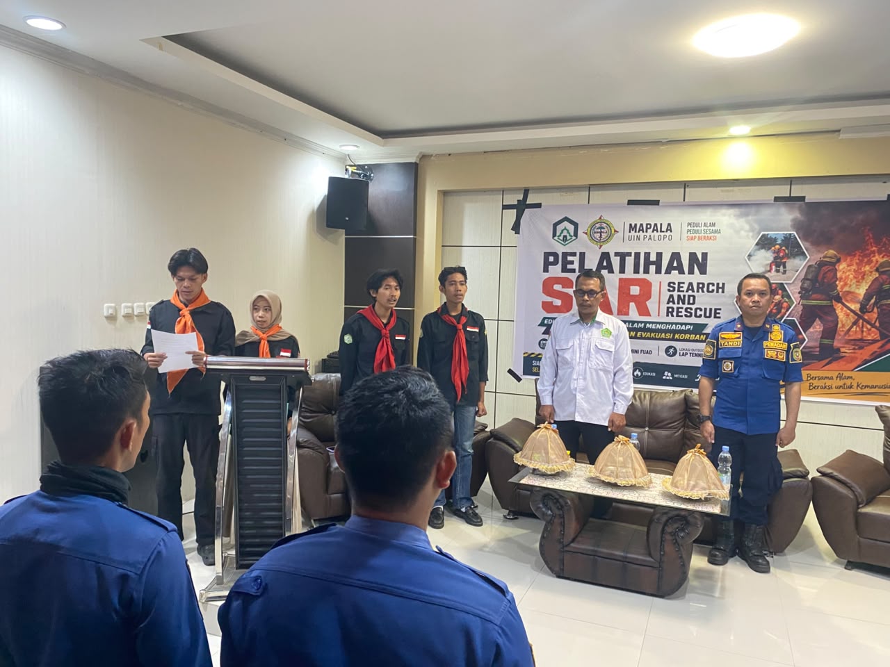 Situasi Kebakaran Dan Evakuasi Korban! Mapala UIN Palopo Gelar Pelatihan SAR