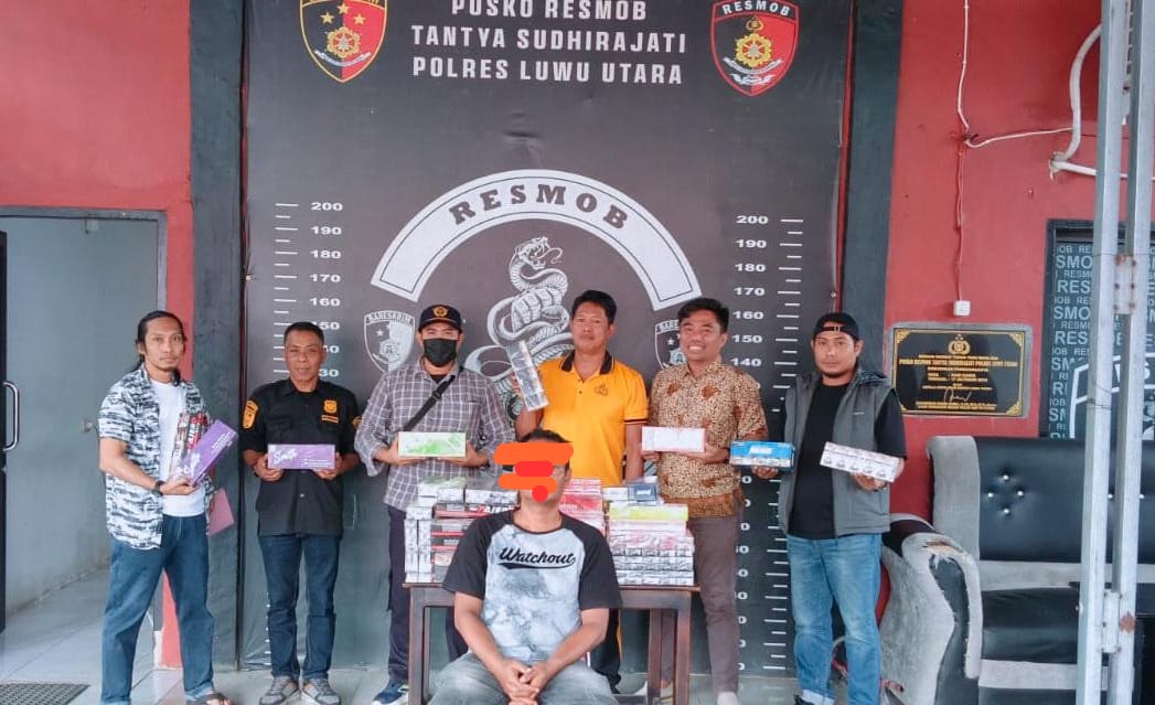 Polres Luwu Utara Berhasil Amankan 1.207 Bungkus Rokok Ilegal