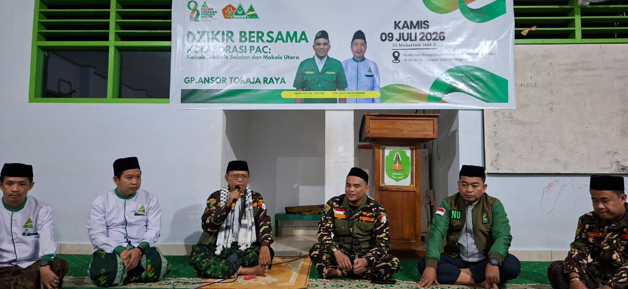 Kolaborasi Tiga PAC, PC GP Ansor Toraja Raya Gelar Dzikir Bersama