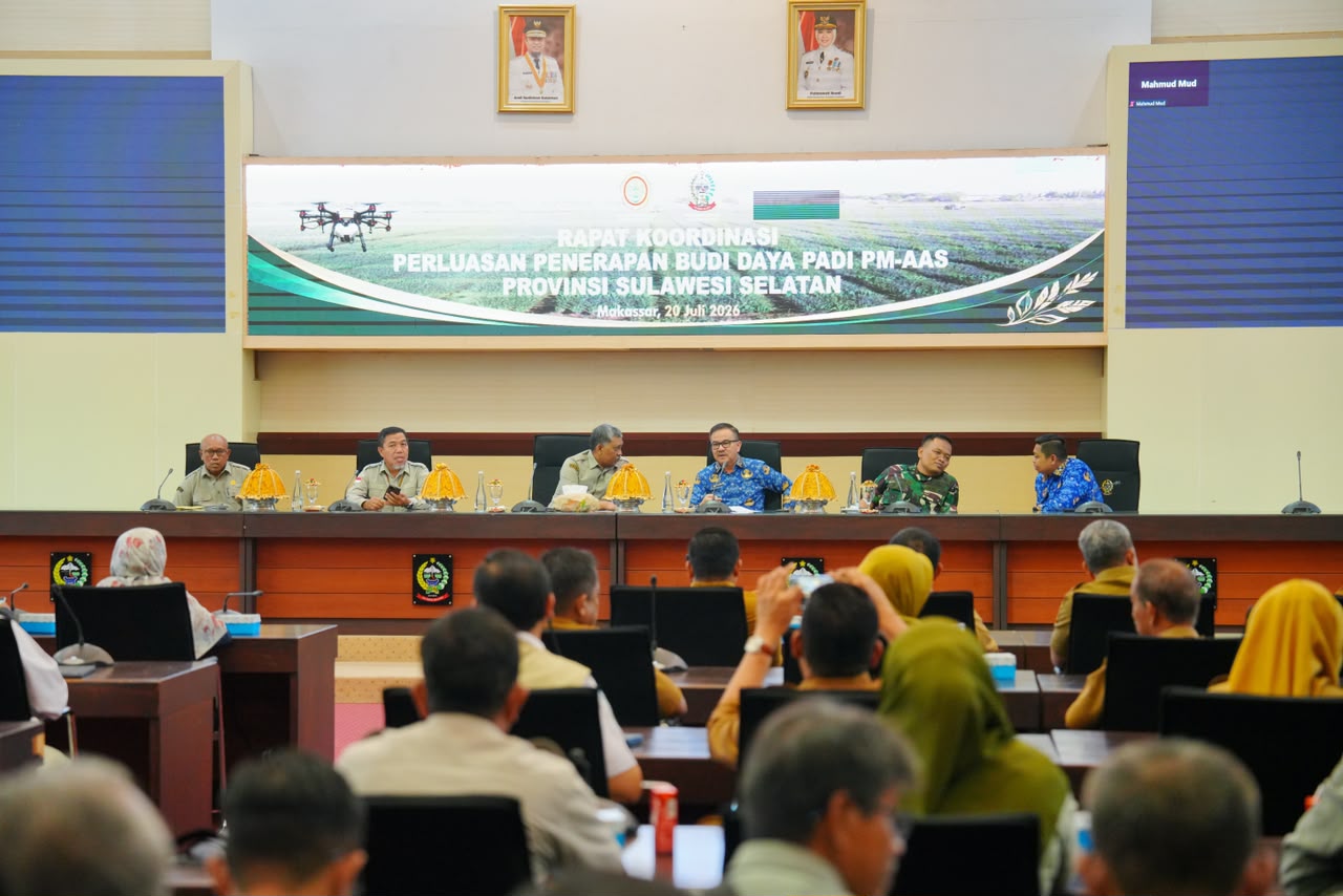 Sekda Sulsel Buka Rakor PM-AAS, Perkuat Pertanian Modern Menuju Swasembada Pangan