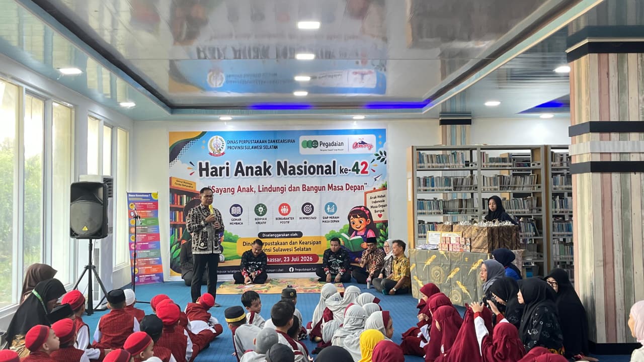 Peringati HAN ke-42, Dispusarsip Sulsel Perkuat Budaya Baca Sejak Usia Dini