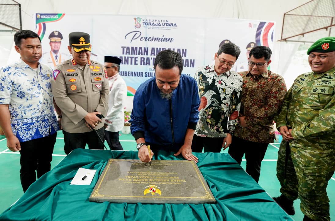 Gubernur Sulsel Resmikan Taman Andalan Rante Ra’da’ di Toraja Utara