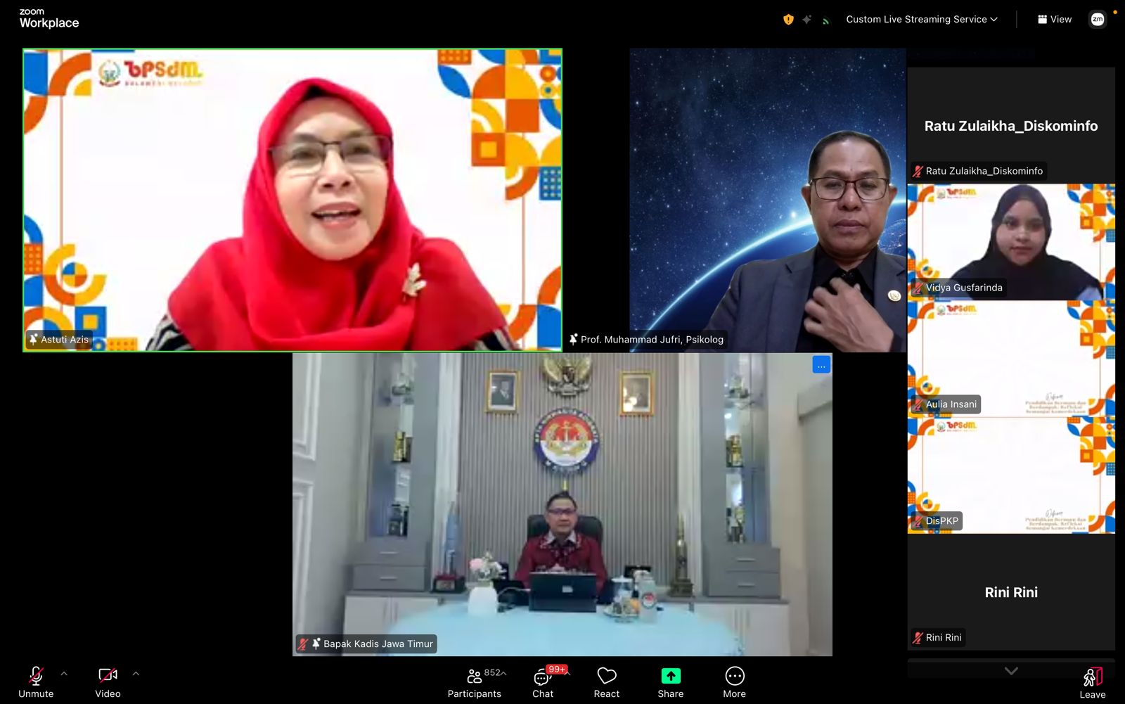 Webinar ASN Adaptif BPSDM Sulsel Bahas Tantangan Pendidikan di Era AI