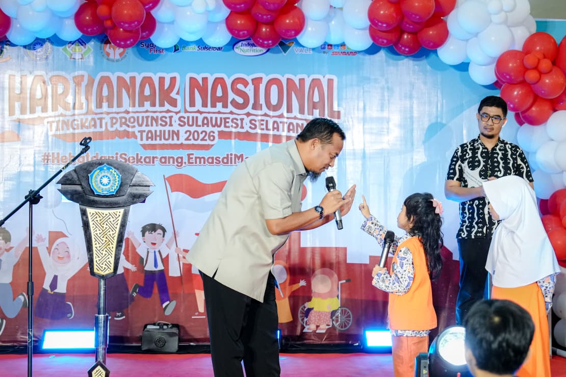 Peringatan HAN ke-42, Gubernur Sulsel Dorong Penguatan Generasi Emas Sejak Dini