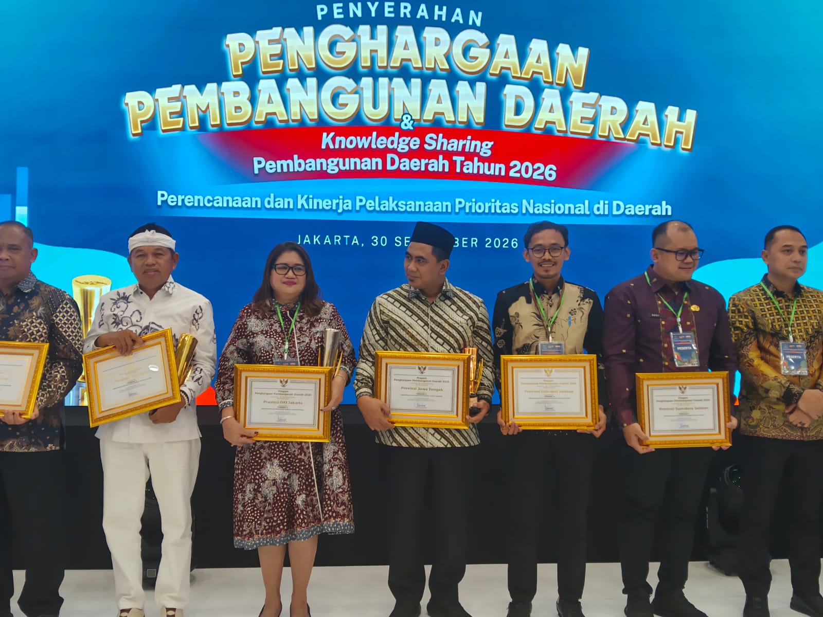 Sulsel Tempati Peringkat IV Penghargaan Pembangunan Daerah 2026