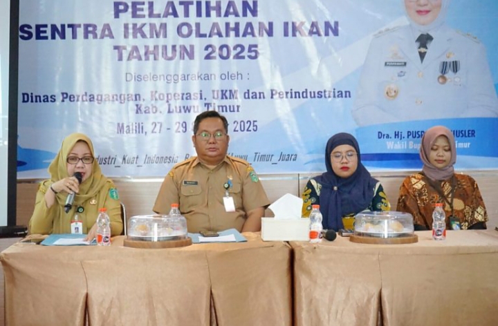 Disdagkop Luwu Timur Gelar Pelatihan Sentra IKM Olahan Ikan
