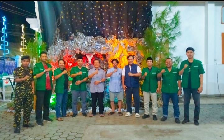 Momentum Perayaan Natal, GP Ansor Palopo Lakukan Kunjungan di Sejumlah Gereja