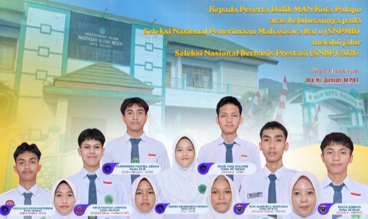 25 Siswa MAN Kota Palopo Lolos SNBP 2026, Tembus PTN Ternama Indonesia
