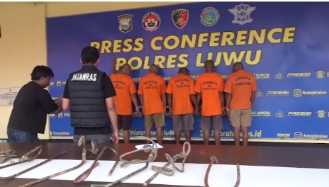 Lima Pencuri Kabel Tembaga Tower PLN di Luwu Ditangkap, Satu Masih Buron