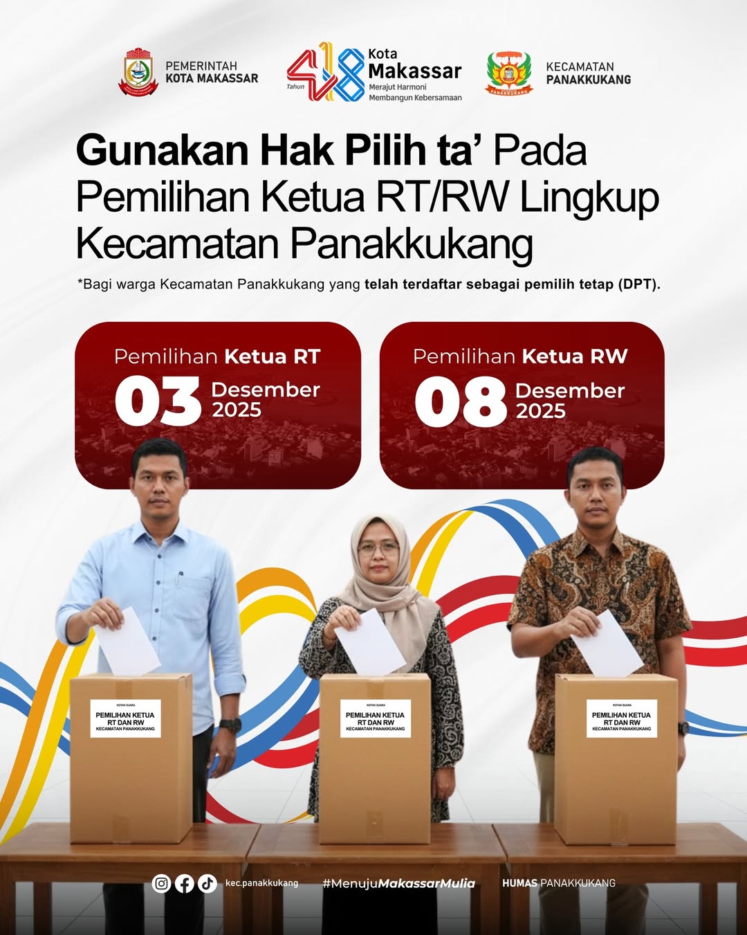 Kecamatan Panakkukang Ajak Warga Gunakan Hak Pilih pada Pemilihan Ketua RT/RW
