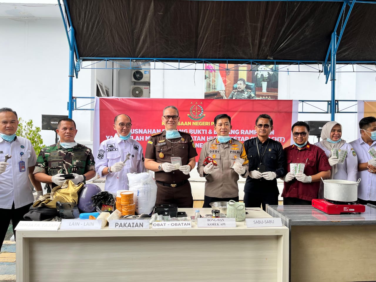 Pemkot Hadiri Pemusnahan dan Penjualan Langsung Barang Bukti Inkrahct di Kejaksaan Negeri Palopo