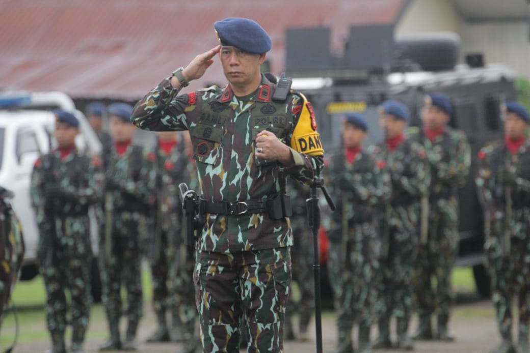 Danyon B Pelopor Satuan Brimob Polda Sulsel Pimpin Upacara Hari Kesadaran Nasional