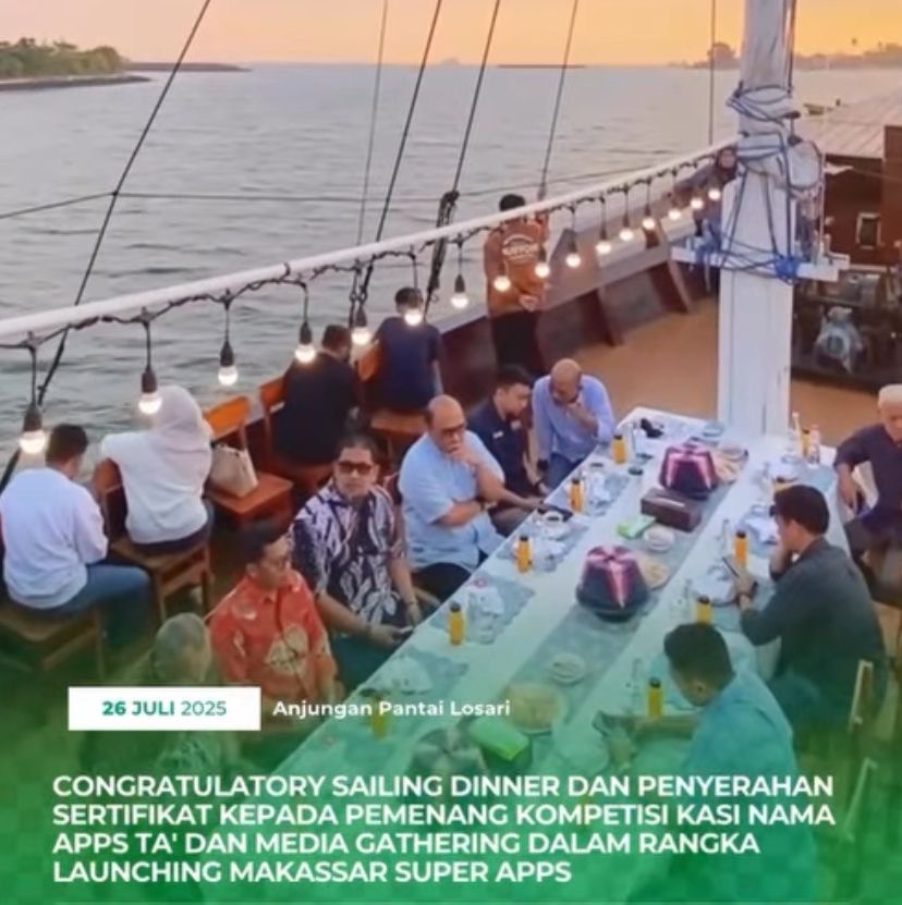 Bappeda Makassar Turut Hadir Congratulatory Sailing Dinner Dukung Inovasi Digital