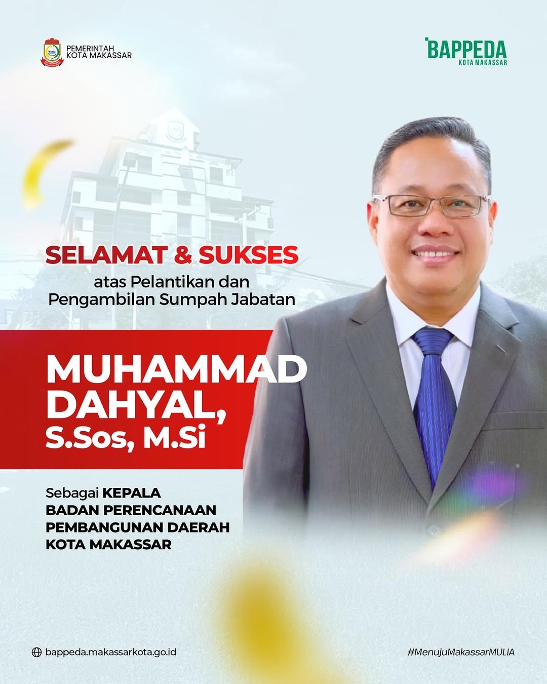 Wujudkan Pembangunan Strategis dan Inovatif, Muhammad Dahyal Dilantik Sebagai Kepala Bappeda Makassar