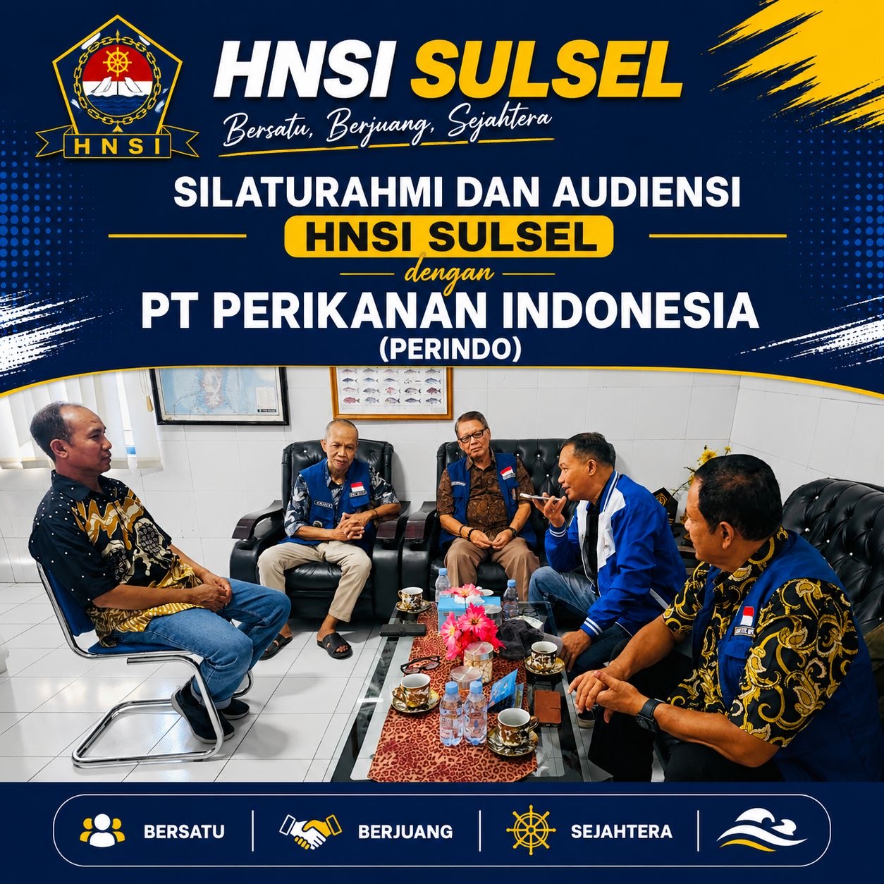HNSI Sulsel Terus Bergerak, Jalin Sinergi Strategis Bersama PT Perindo