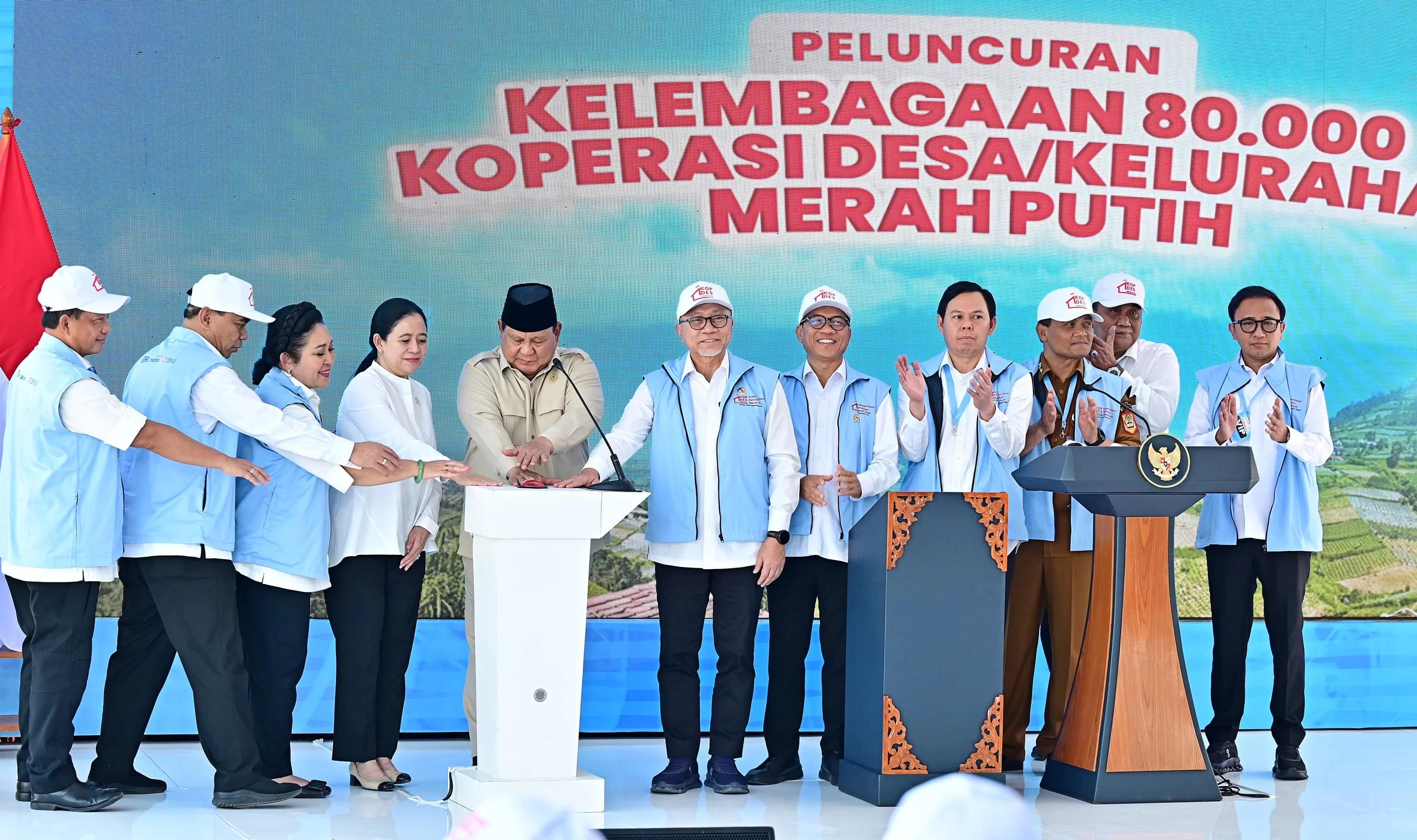 Presiden Prabowo Luncurkan 80.081 Koperasi Desa/Kelurahan Merah Putih