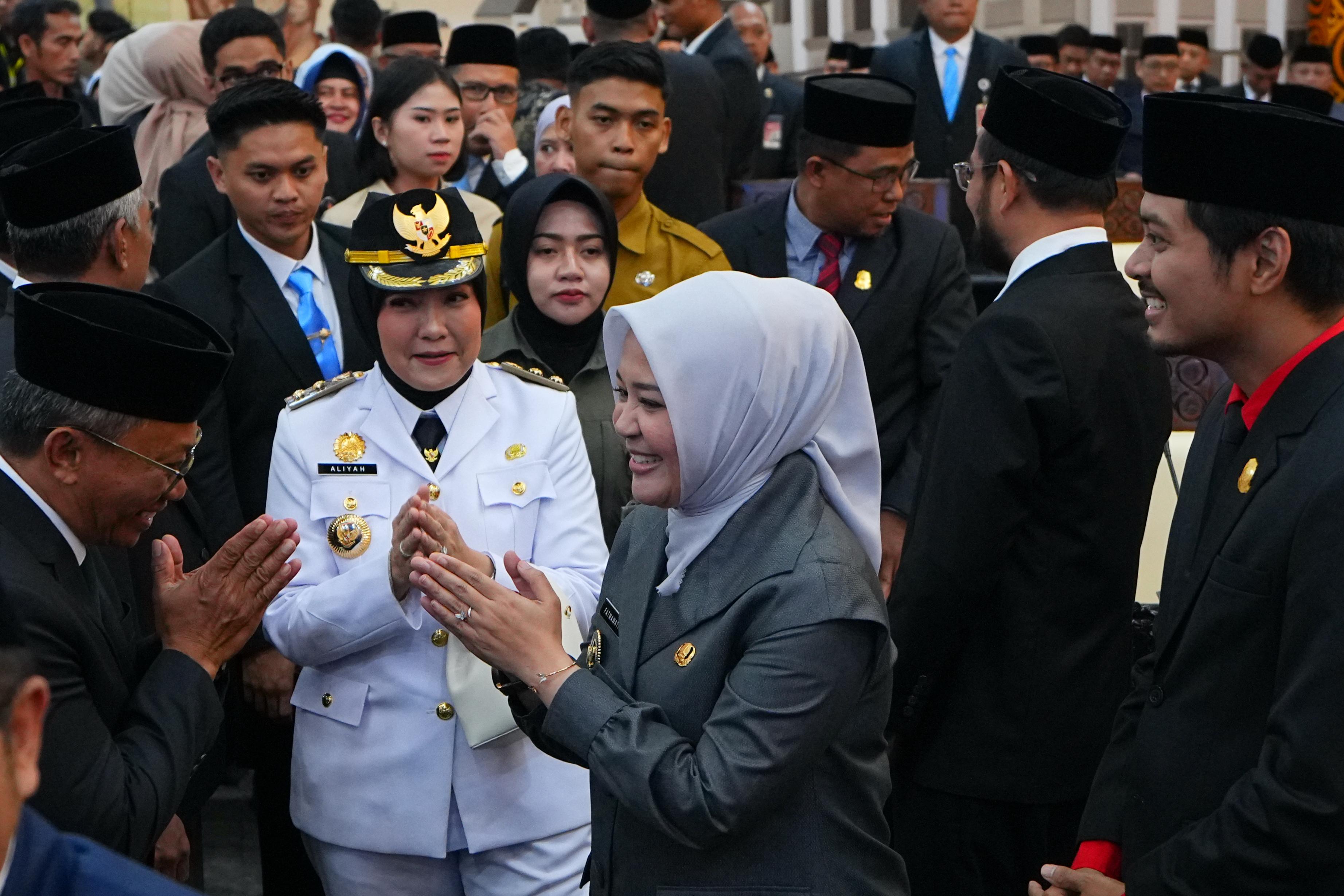 Pesan Khusus Fatmawati Rusdi saat Saksikan Sertijab Wali Kota Makassar