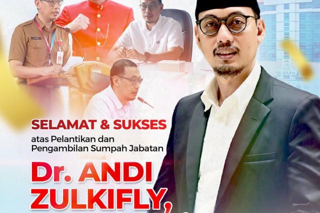 Keluarga Besar Bappeda Ucapkan Selamat Atas Pelantikan Andi Zulkifly Sebagai Sekkot Kota Makassar.
