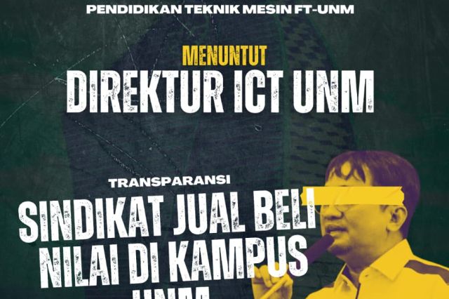 Kado Pahit di Dies Natalis UNM ke-64: BEM Soroti Skandal Jual Beli Nilai dan Komersialisasi Pendidikan