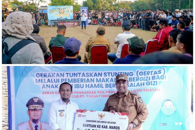 Gubernur Sulsel Serahkan Bantuan Keuangan Rp10,5 M untuk Pemkab Maros, Fokus Pembangunan Jembatan dan Lapangan Bola Gollae