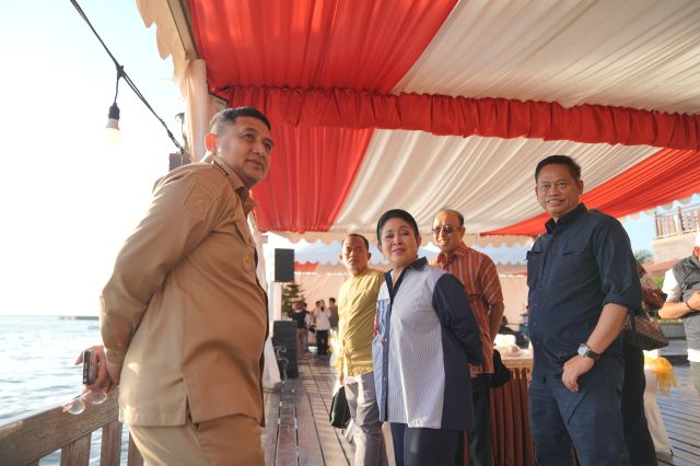 Munafri, Titiek Soeharto dan Mentan Sailing Phinisi Nikmati Pesona Pariwisata Makassar