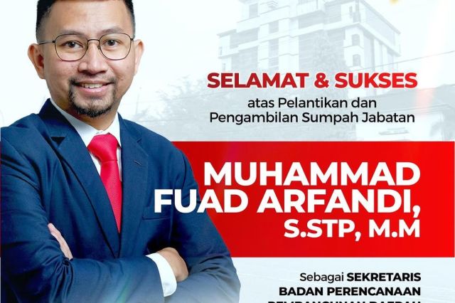 Wujudkan Pembangunan Strategis dan Inovatif, Muhammad Fuad Arfandi Dilantik Sebagai Sekretaris Bappeda Makassar