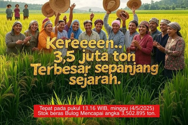 Beras Bulog Januari–Mei Tertinggi dalam 57 Tahun, Tanpa Impor