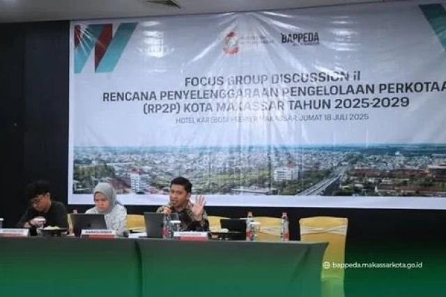 Gelar FGD Kedua RP2P 2025–2029, Bappeda Makassar Bahas Arah Strategis Pembangunan Perkotaan