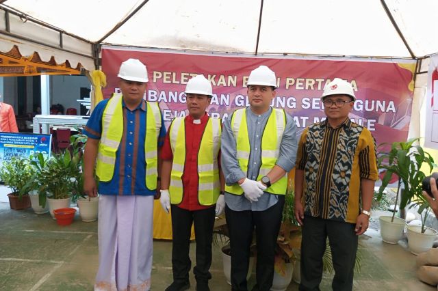 Peletakan Batu Pertama Gedung Jemaat Masale, Munafri: Pemimpin Harus Milik Semua Umat